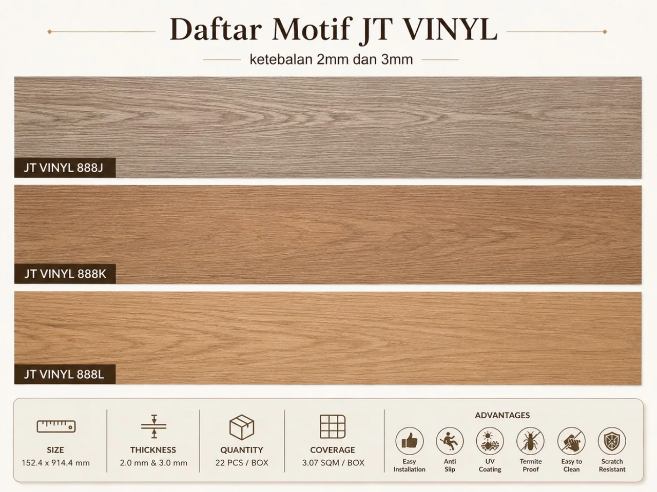 JT VINYL 888J–888L
