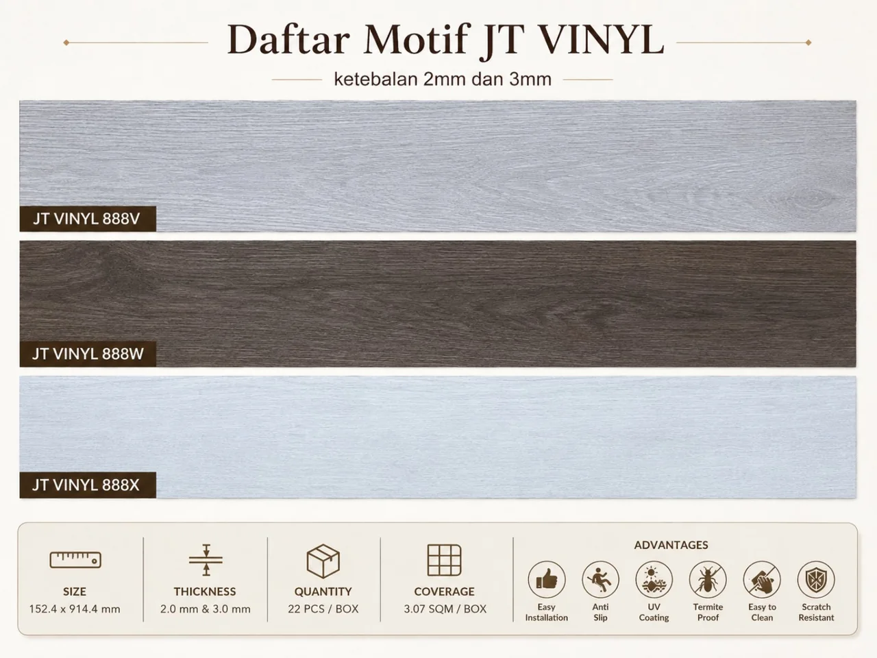 JT VINYL 888V–888X